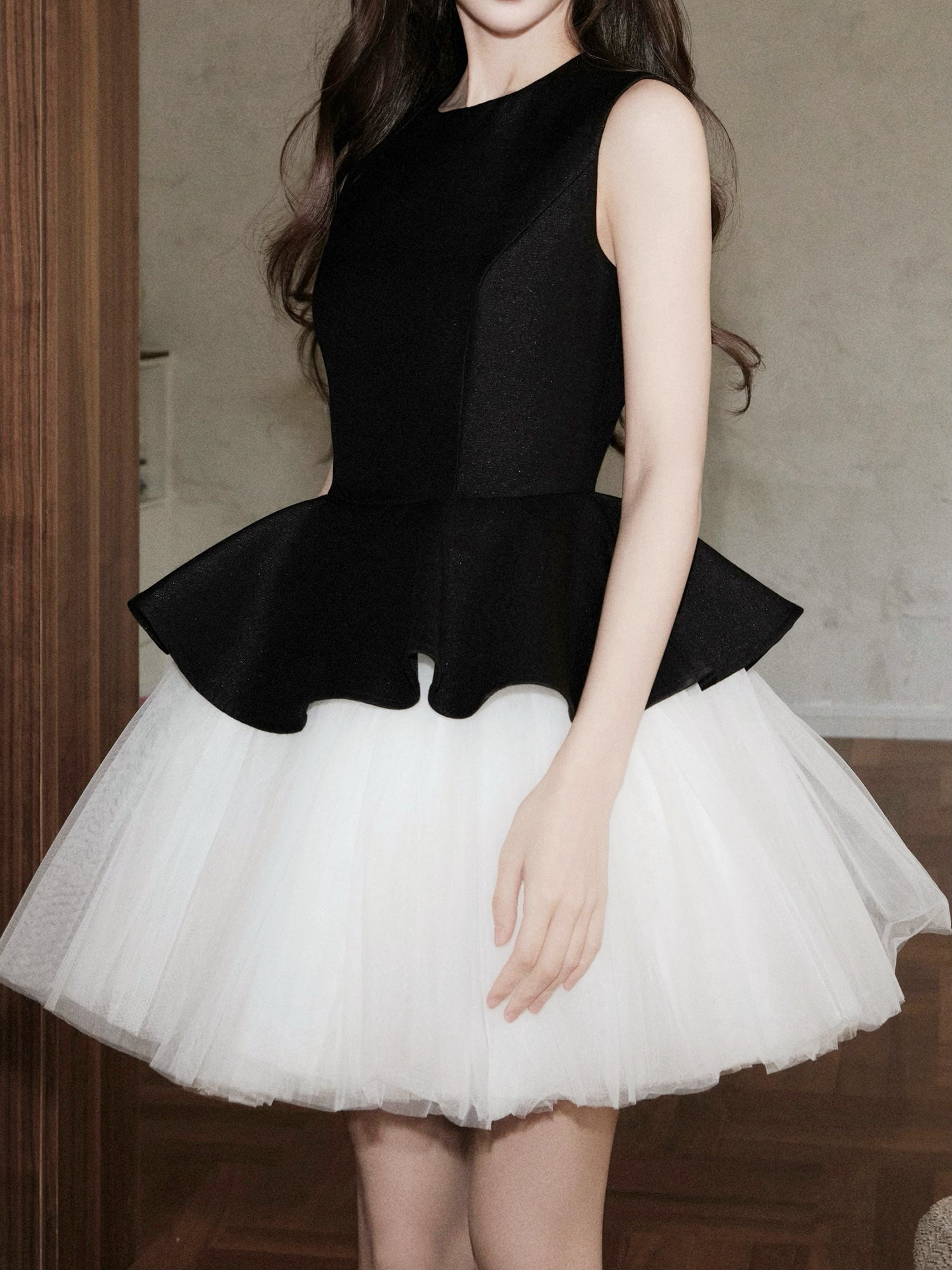 Haute Couture Ballet-Inspired Patchwork Tulle Dress