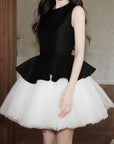 Haute Couture Ballet-Inspired Patchwork Tulle Dress