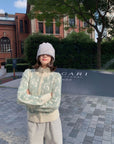 Letter Jacquard Wool Thick Jacket