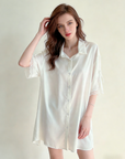 Ultra-Soft Faux Silk Shirt Nightdress