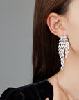 Luxurious and Elegant Leaf Feather Ear Decorations