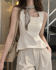 French-Style Slim-Fit Vest Top