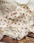 Vintage Cotton Lace Trim Low Waist Underwear(2 in 1 Set)
