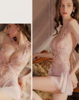 Lace Open-Crotch Lingerie Bodysuit