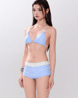 Korean-style Fresh Gingham Bikini Set