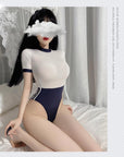 One-Piece Semi-transparent Student Sexy Underwear (With Student Socks)