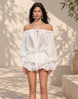 Romantic Off-Shoulder Chiffon Romper