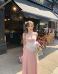 Soft Layered-Style Spliced Camisole Dress