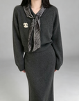 Graphite Grey Chunky Knit Set
