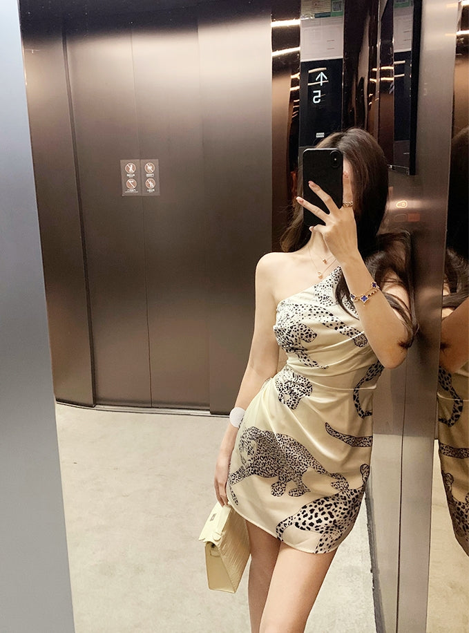 Satin Leopard Print Top