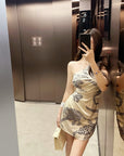 Satin Leopard Print Top