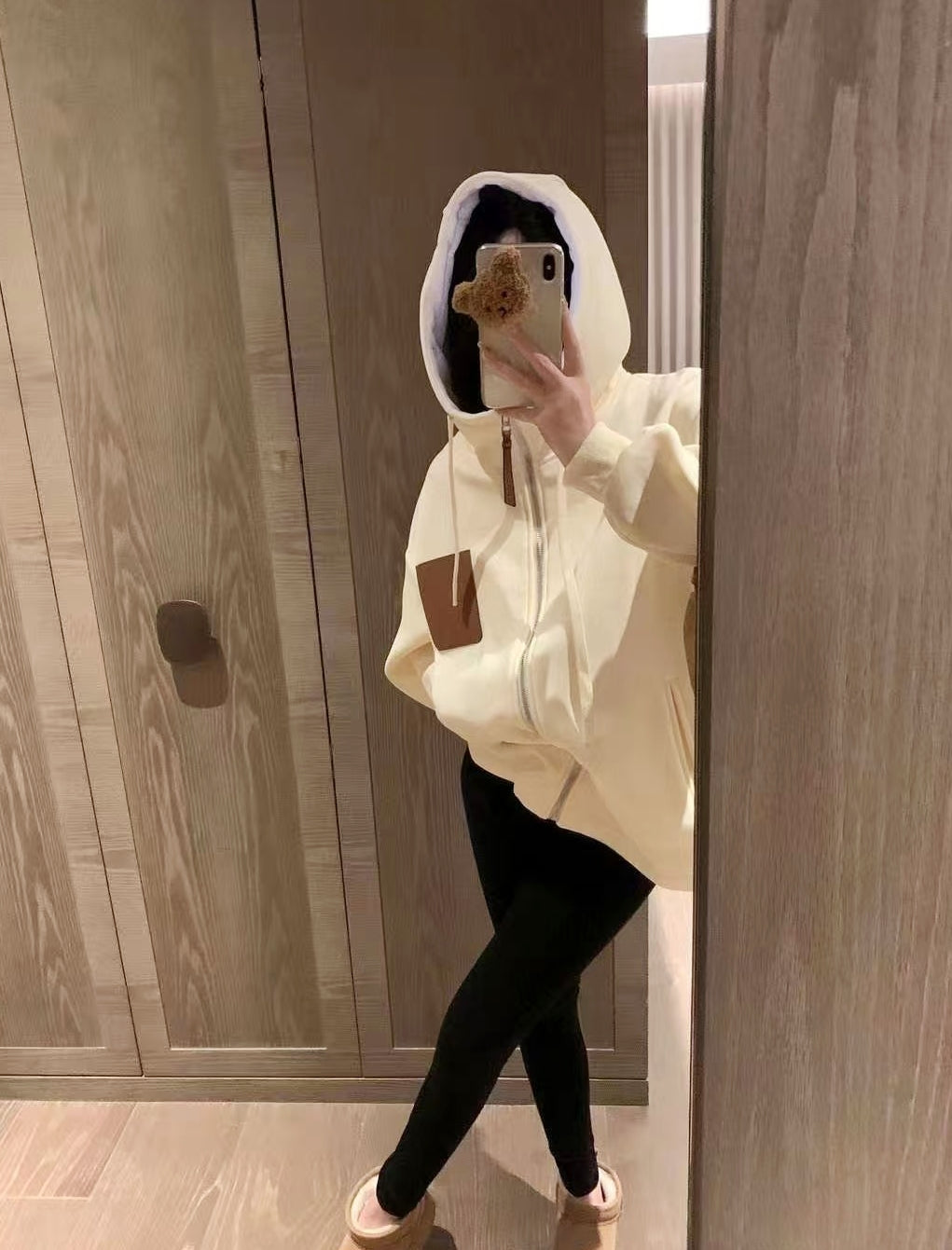 Fleece-Lined Thickened Hoodie