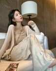 Ink Abstract Art Printed Wide-Leg Pants