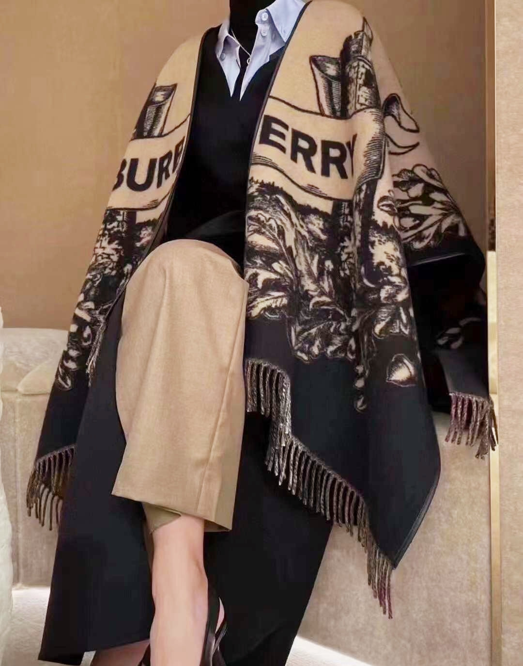 Double-Sided Cashmere Oversized Scarf Shawl