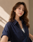 Korean Old-Money Lace Trim Shirt