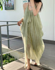 Tencel Airy Mid-Length Beach Dress