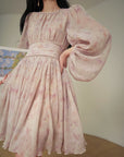Smoky Lavender French Vintage Dress