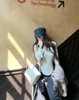 Solid Color Slim Fit V-Neck Knit Top
