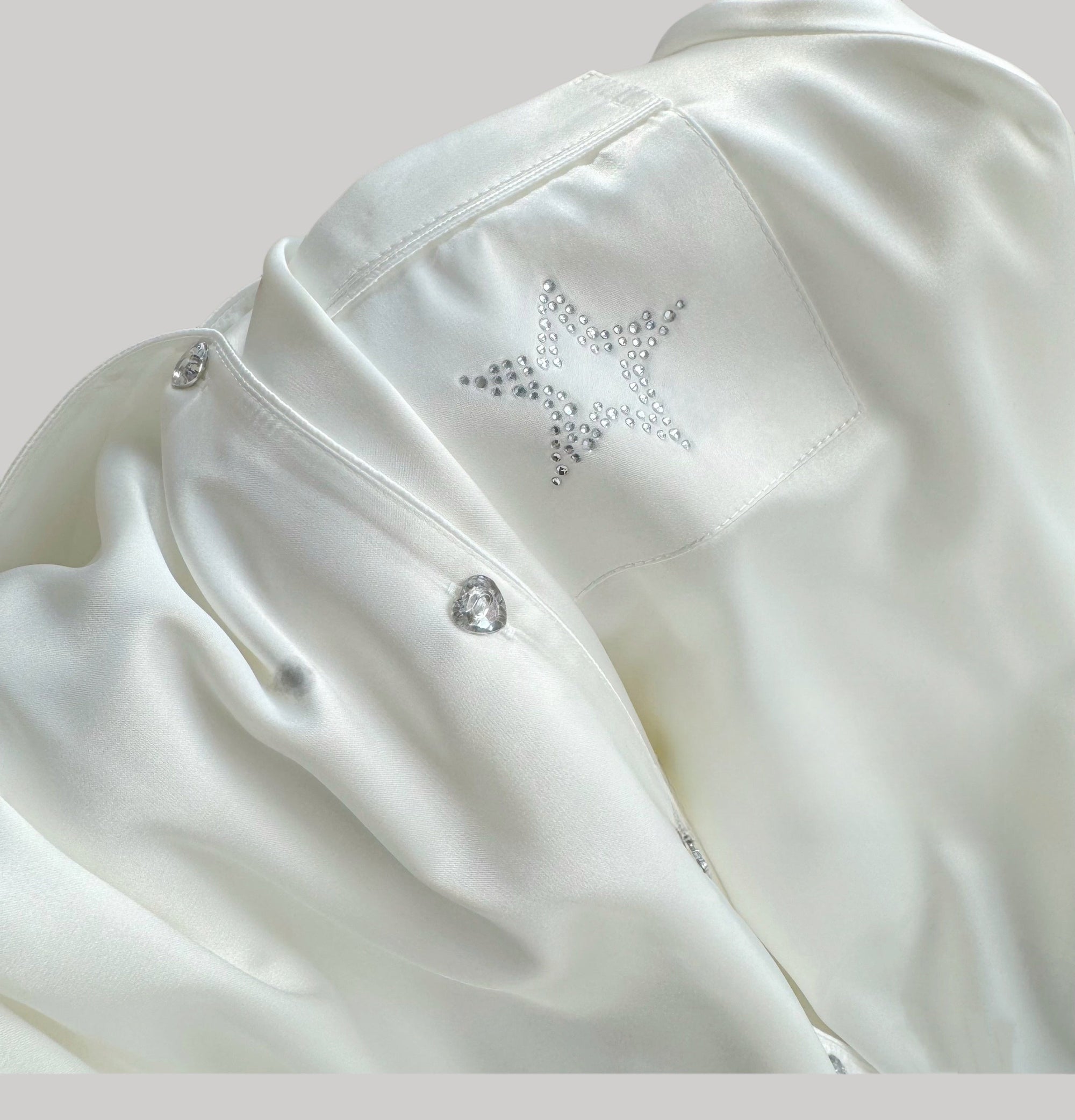 Luxury Satin Silver Fox Fleece Loungewear Set