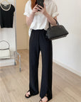 Annual Favorite Upgraded Side-Slit Black Pants
