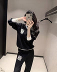 Contrast Logo Knit Set