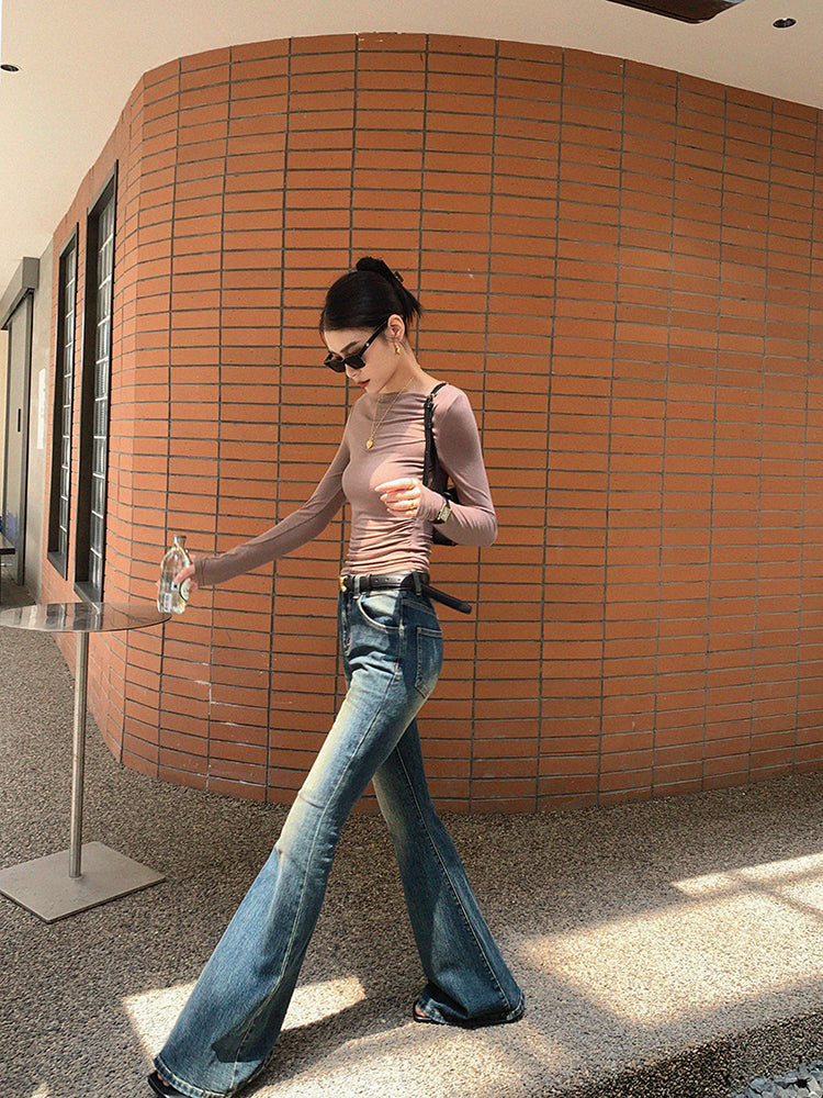 New Slim-Fit Knit Top for Slender Figure