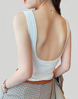 Plunging U-Back Bust-Enhancing Tank Top