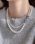 Swarovski Double-Layer Pearl Necklace