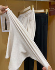 Soft fleece-lined wide-leg pants