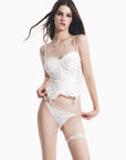 Low-Rise Rhinestone Lace Panties