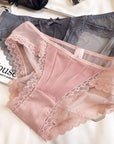 French Light Luxury Ice Silk Pleated Gauze Panties (Pack of 2)
