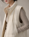 Korean Style 90% White Duck Down Vest