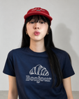 Korean-Inspired Croissant Embroidered Tee