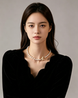 Korean-Inspired Luxury Butterfly Pearl Necklace