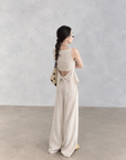 Vintage-Inspired Tie-Back Vest & Pants Set