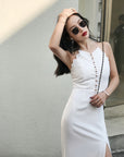 Elegant White High-End Custom Dress