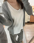 300g Heavyweight Relaxed Drape V-Neck Tee