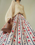 French vintage bubble cotton voluminous skirt