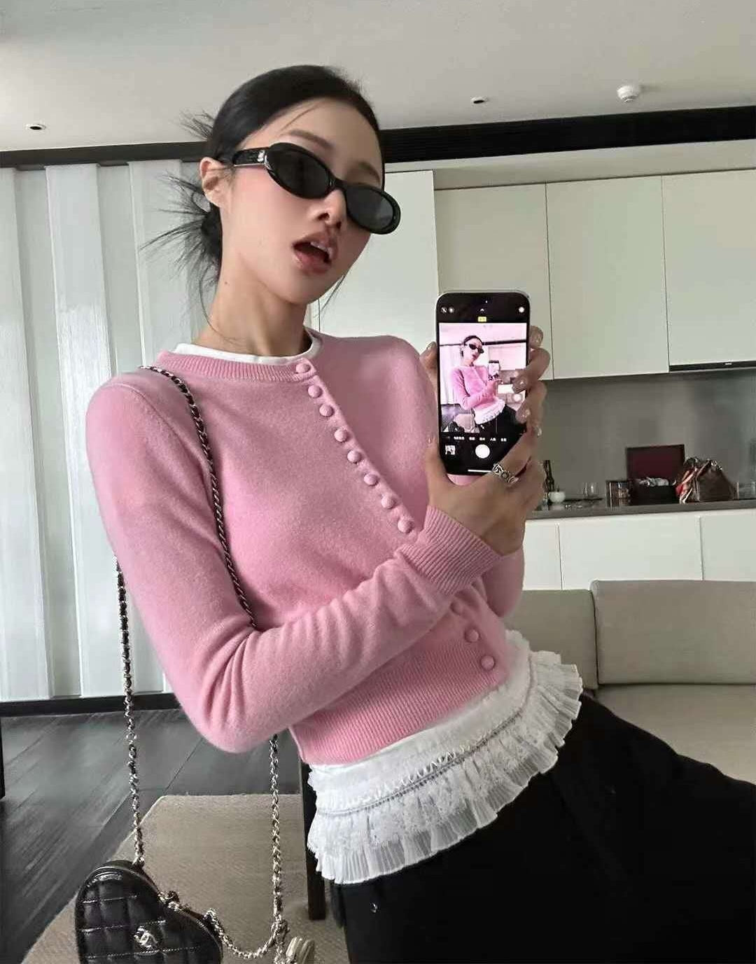 Japan EGG Lace Panel Shoulder Tee