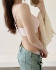 CALNIKEAN Anti-Gravity Milk Silk Breathable Lingerie Set