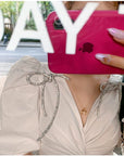 Detachable Bow Bubble Sleeve Dress