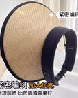 Uv Black Rubber Layer Empty Top Straw Hat
