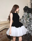 Haute Couture Ballet-Inspired Patchwork Tulle Dress