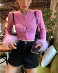 Thin Knit Ostrich Wool Sunscreen Shirt