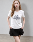 Korean-Inspired Croissant Embroidered Tee
