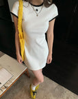 One-Piece Knitted Polo Dress