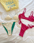 Thai-Style Instagram-Inspired Contrast Bikini 4-Piece Set