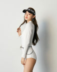 Chic Surfing Sunscreen One-Piece Swimsuit