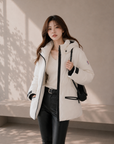 White Duck Down Hooded Jacket