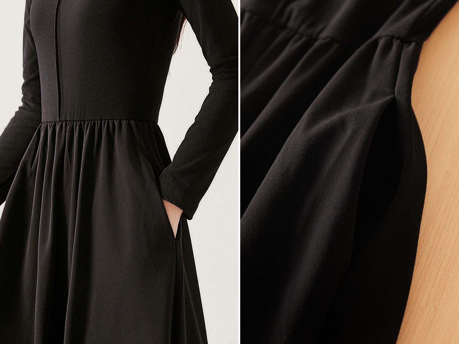 Mock Neck A-Line Dress